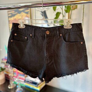 Free People Black Jean Shorts
